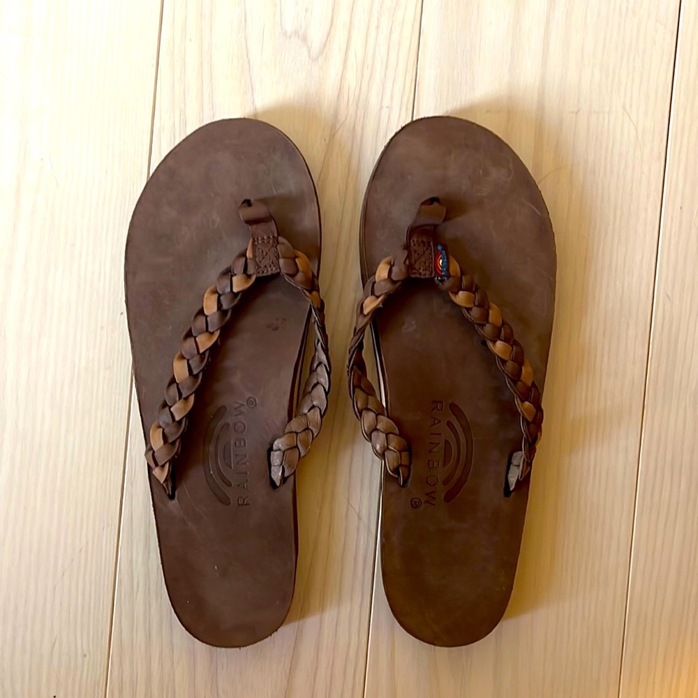 Braided Rainbow Flip Flops!